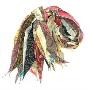 TIKKA Multicolor Strips Recycled SARI Oblong SCARF